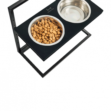 Миски з регульованою висотою Harley & Cho - Lift Black Stone Black, L (52x26см) 1,8л