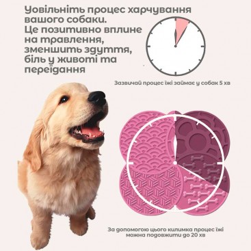 Силіконовий килимок для злизування ласощів - Silicone Mat, pink