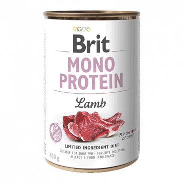Консерви для собак з ягням Brit - Mono Protein - Lamb 400 г
