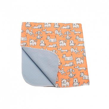 Багаторазова та багатошарова пелюшка Misoko&Co - Orange Dogs, 80x140 см
