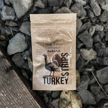 Натуральное лакомство для собак индейка Bark&Tail - Dog Treats 100% Turkey, 50 г