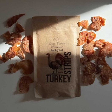 Натуральні ласощі для собак індичка Bark&Tail - Dog Treats 100 % Turkey , 50 г