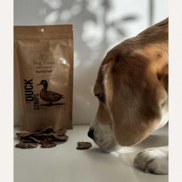 Натуральні ласощі для собак качка Bark&Tail - Dog Treats 100 % Duck, 50 г