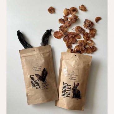 Натуральні ласощі для собак чіпси з філе кролика Bark&Tail - 100 % Rabbit Fillet, 50 г