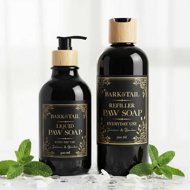 Рідке щоденне мило-рефілер для лап з ароматом жасмину та бамбука Bark&Tail - paw soap, 500 мл