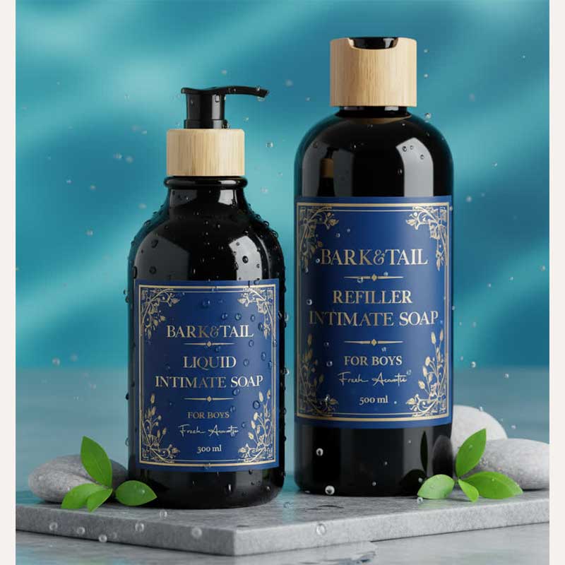 Рідке мило-рефілер для інтимних зон собак-хлопців Bark&Tail-Intimate liquid paw soap for boys,500мл