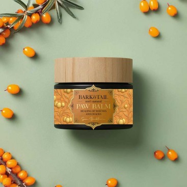 Бальзам для загоєння ран з обліпихою Bark&Tail - Paw Balm Healing of Wounds&Cracks,Sea Buckthorn