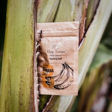 Натуральні ласощі для собак банан Bark&Tail - Dog Treats 100 % Banana , 40 г