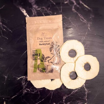 Натуральні ласощі для собак яблуко Bark&Tail - Dog Treats 100 % Apple , 40 г