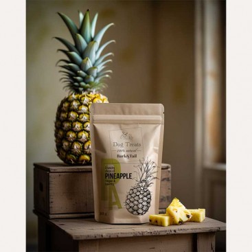 Натуральні ласощі для собак ананас Bark&Tail - Dog Treats 100 % Pineapple, 40 г
