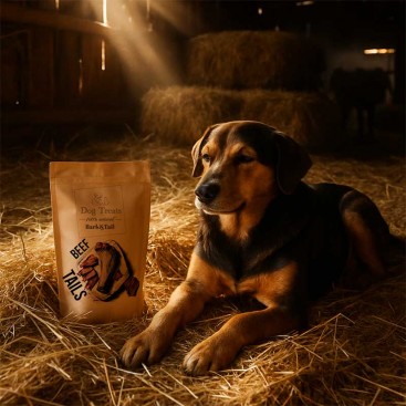 Натуральні ласощі для собак яловичий хвіст Bark&Tail - Dog Treats 100 % Beef Tails S/M