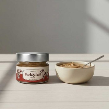 Натуральное пюре для собак с говядиной Bark&Tail - Beef Puree, 180 г