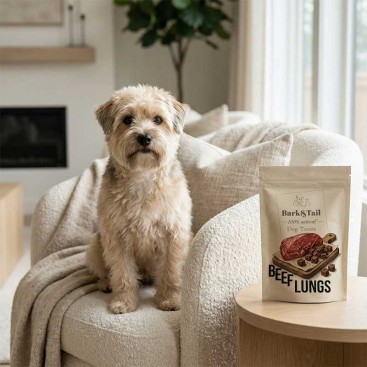 Натуральні ласощі для собак яловичі легені Bark&Tail - Dog Treats 100 % Beef Lungs , 40 г