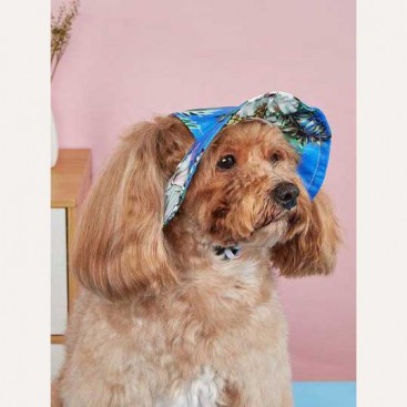 Панама для домашніх тварин сонцезахисна - Dog panama hat Blue, L