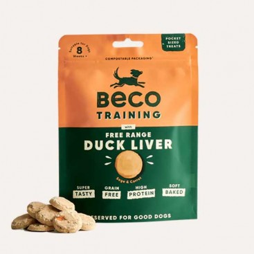 Ласощі для собак Beco Pets Печінка качки з шавлієм та морквою 70 г