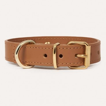 Кожаный ошейник BranniPets - Nara studded camel collar, L 37,5-43,5 см, ш: 2.3 см