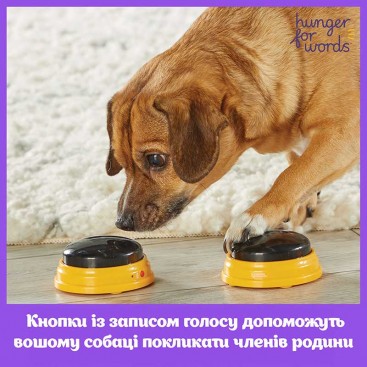 Кнопки с возможностью записи голоса Hunger for Words - Talking Pet Next Words Names, 3 шт
