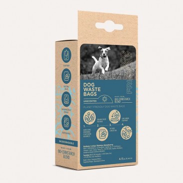 Пакети для прибирання за тваринами, без запаху HippiePet - Eco Friendly, 4х15 шт