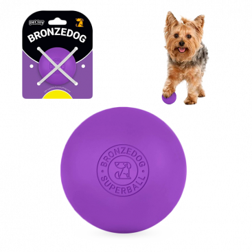 Мяч для собак Bronzedog - Superball фиолетовый, 5 см