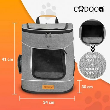 Рюкзак для транспортировки собак и котов CADOCA - Gray
