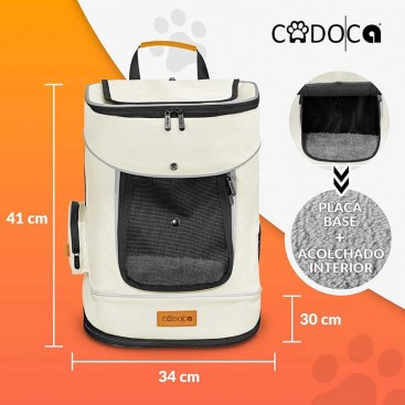 Рюкзак для транспортировки собак и котов CADOCA - Beige