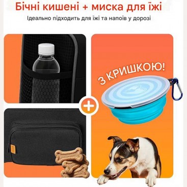 Дорожная и авиа переноска для собак и котов Cadoca - Comfort Dog Carrier 2-in-1 Anthracite, M