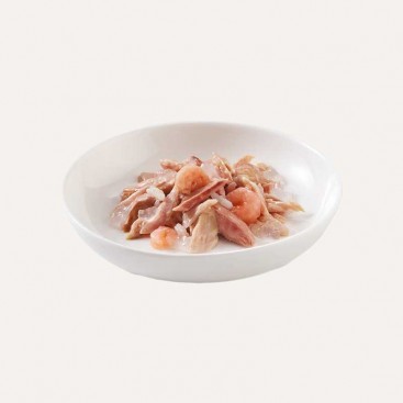 Вологий корм для котів тунець з криветками Schesir - Tuna with Shrimps, 140 г