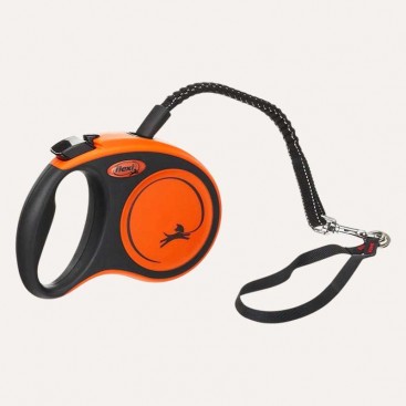 Повідець-рулетка для собак Flexi Xtreme стрічка помаранчева S 5 м до 20 кг