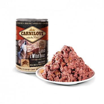 Вологий корм для собак з ягням і диким кабаном Carnilove - Lamb & Wild Boar 400 г