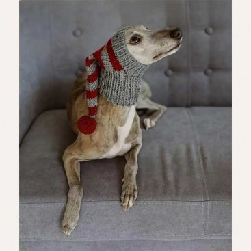 Шапка вязаная для собак Chouchou Pet - Gray&Red, S