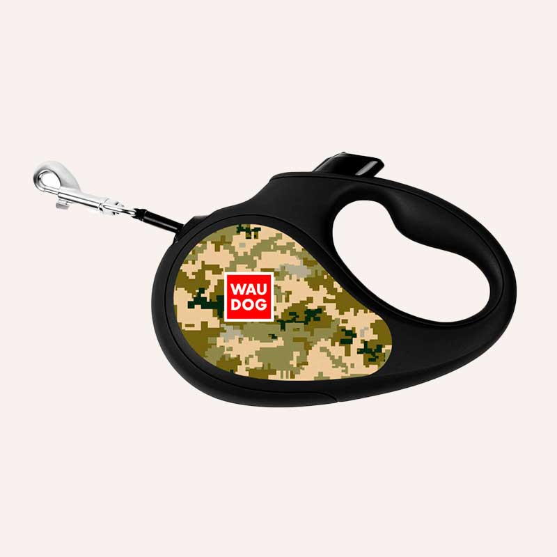 Повідець-рулетка для собак Collar - WauDog R-leash Мілітарі, M - 5 м