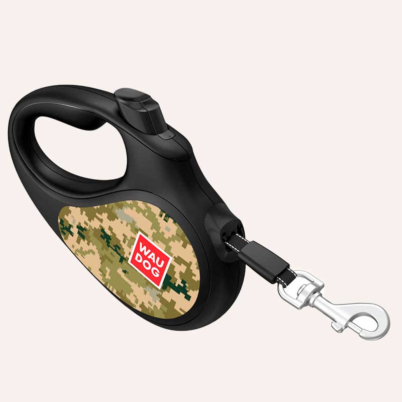Повідець-рулетка для собак Collar - WauDog R-leash Мілітарі, M - 5 м