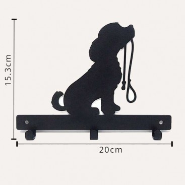 Настінний тримач для повідців на 3 гачки CozyHome - Leash holder puppy