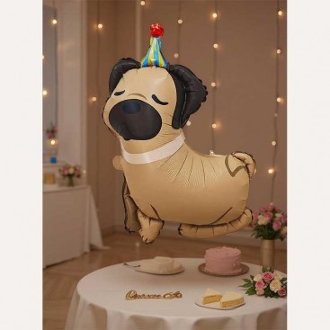Повітряна кулька на день народження песика Fiesta - Pug