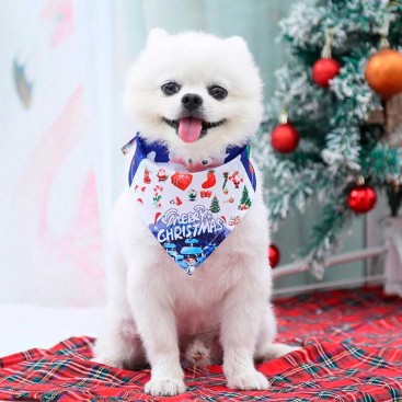 Бандана для собак Santa Claus, S blue
