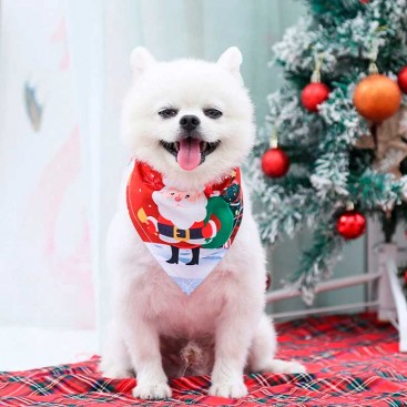 Бандана для собак Santa Claus, S red