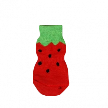 Носки для собак арбуз 4шт- Pet Socks L: 3,5x9 см