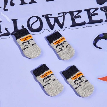 Носки Halloween с летучими мышами 4 шт - Pet Socks, M: 4х7.5 см