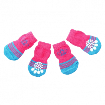 Шкарпетки малинові, з короною 4 шт - Pet Socks, S: 2,5х6 см