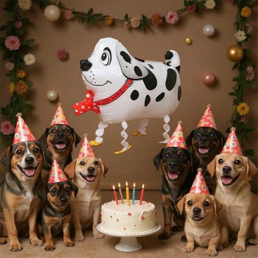 Повітряна кулька на день народження песика Fiesta - Black Spots Dog