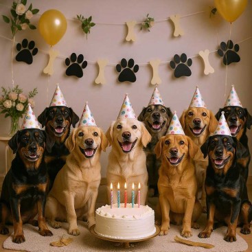 Прапорці на день народження песика Fiesta - Paws & Bones