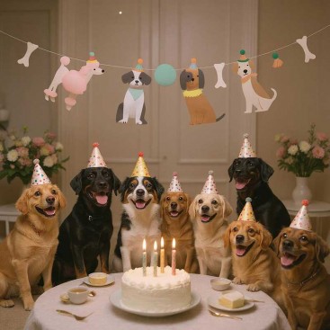 Флажки на день рождения собачки Fiesta - Dogs