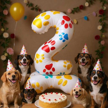 Повітряна кулька на день народження песика Fiesta - Color Paws 2