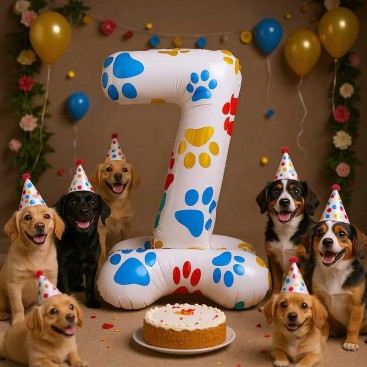 Воздушный шарик на день рождения собачки Fiesta - Color Paws 7