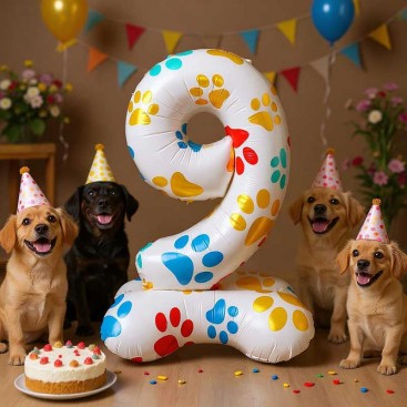 Повітряна кулька на день народження песика Fiesta - Color Paws 9