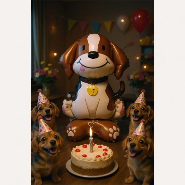 Повітряна кулька 3D на день народження песика Fiesta - Brown Dog