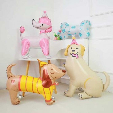 Воздушный шарик 3D на день рождения собачки Fiesta - Pink Poodle