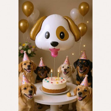 Повітряна кулька 3D на день народження песика Fiesta - Smile Dog