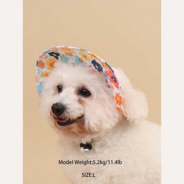 Панама для домашних животных - Dog panama hat Floral print, М