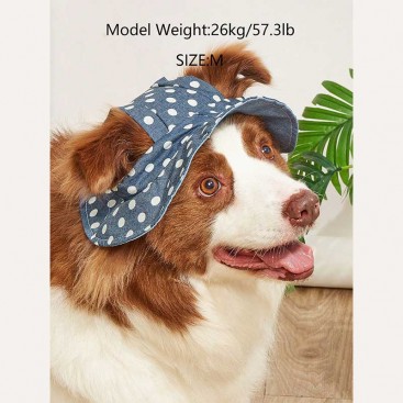 Панама для домашних животных солнцезащитная - Dog panama hat Jeans, M